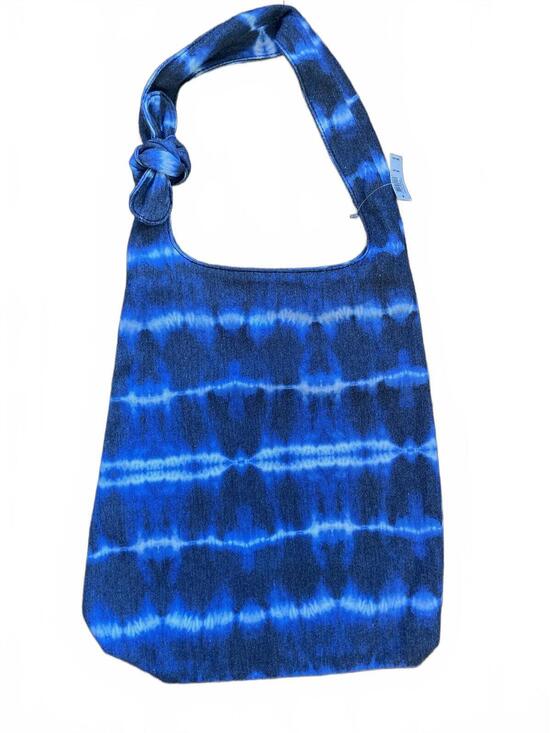 GAP Handbags - Gap Blue Tie Dye Canvas Tote Bag New With Tags Medium Bow Casual Boho